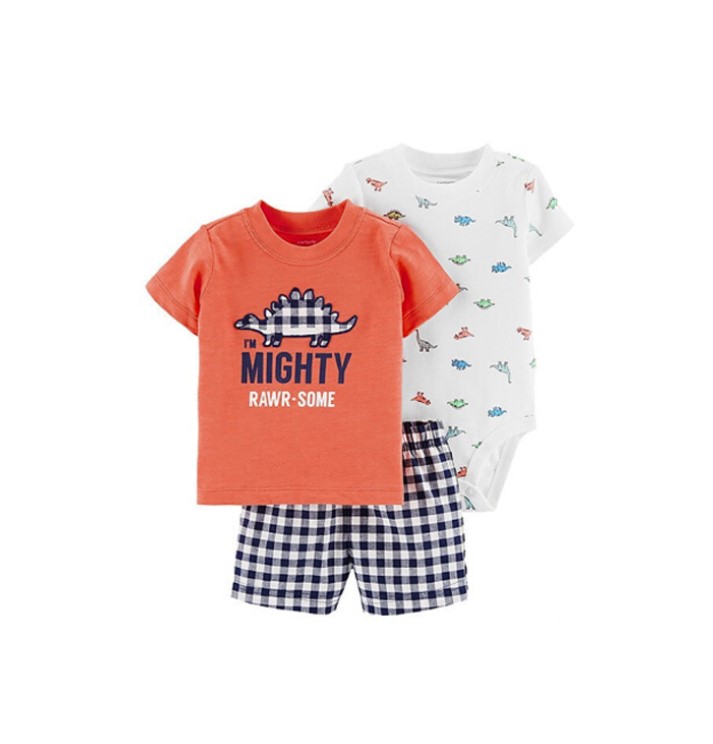 【勿拍】夏季新品短路短袖衣服男童