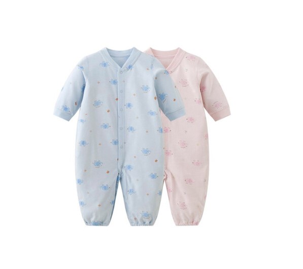 【勿拍】夏季新品宝宝纯棉包屁衣长宽连体衣